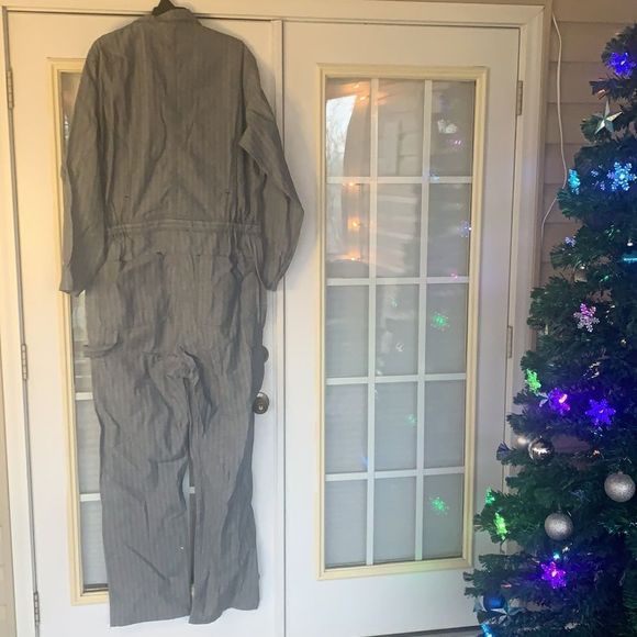 Vintage Big Mac Gray Blue Long Sleeve Coveralls 44 Tall New - Picture 3 of 4